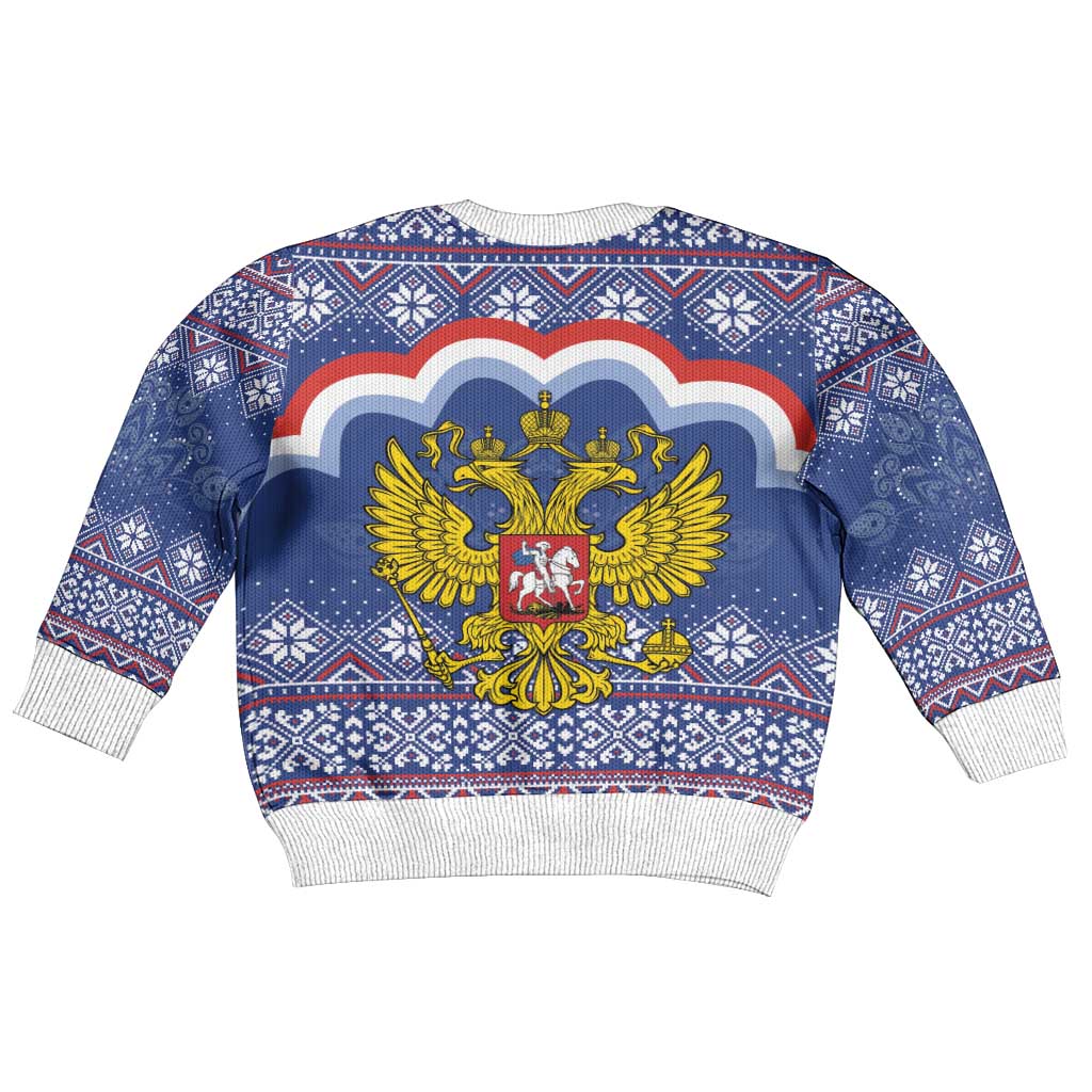 Russia Christmas Kid Ugly Christmas Sweater Santa Matryoshka Doll - Wonder Print Shop