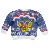 Russia Christmas Kid Ugly Christmas Sweater Santa Matryoshka Doll - Wonder Print Shop
