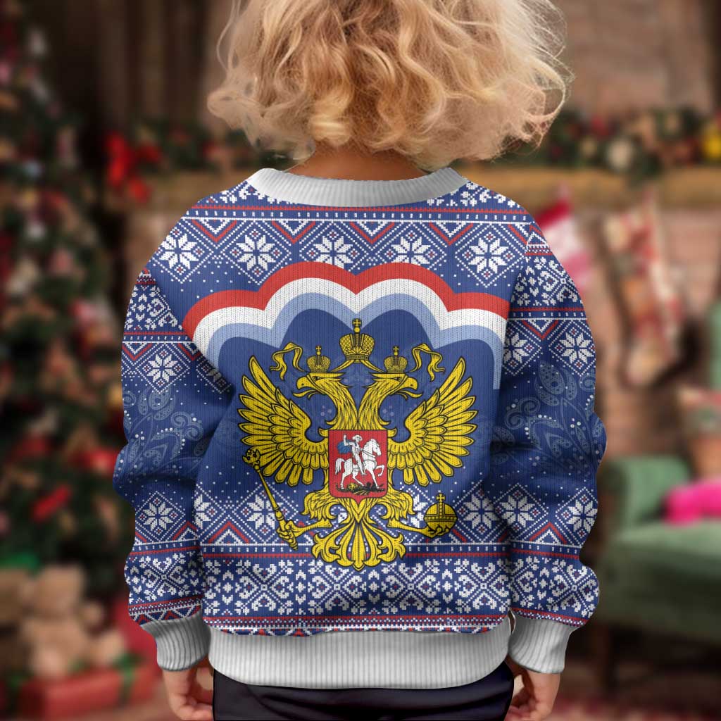 Russia Christmas Kid Ugly Christmas Sweater Santa Matryoshka Doll - Wonder Print Shop