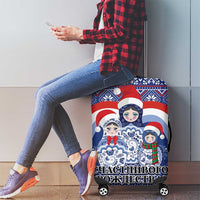 Russia Christmas Luggage Cover Santa Matryoshka Doll - Wonder Print Shop