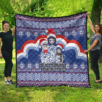 Russia Christmas Quilt Santa Matryoshka Doll - Wonder Print Shop