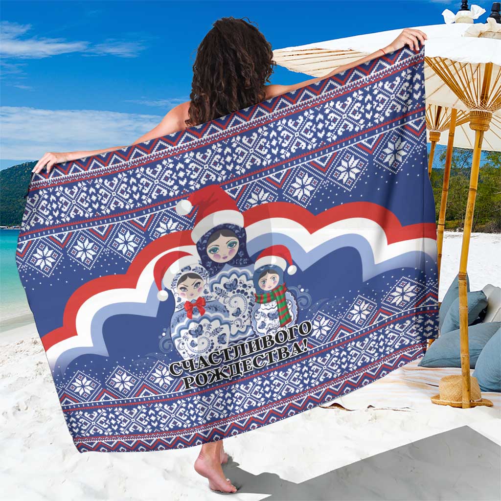 Russia Christmas Sarong Santa Matryoshka Doll - Wonder Print Shop