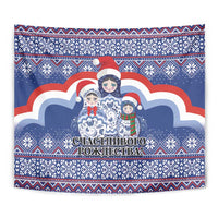 Russia Christmas Tapestry Santa Matryoshka Doll - Wonder Print Shop