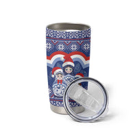 Russia Christmas Tumbler Cup Santa Matryoshka Doll - Wonder Print Shop