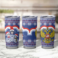 Russia Christmas Tumbler Cup Santa Matryoshka Doll - Wonder Print Shop
