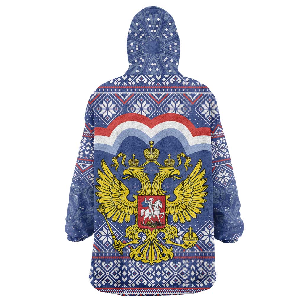Russia Christmas Wearable Blanket Hoodie Santa Matryoshka Doll - Wonder Print Shop