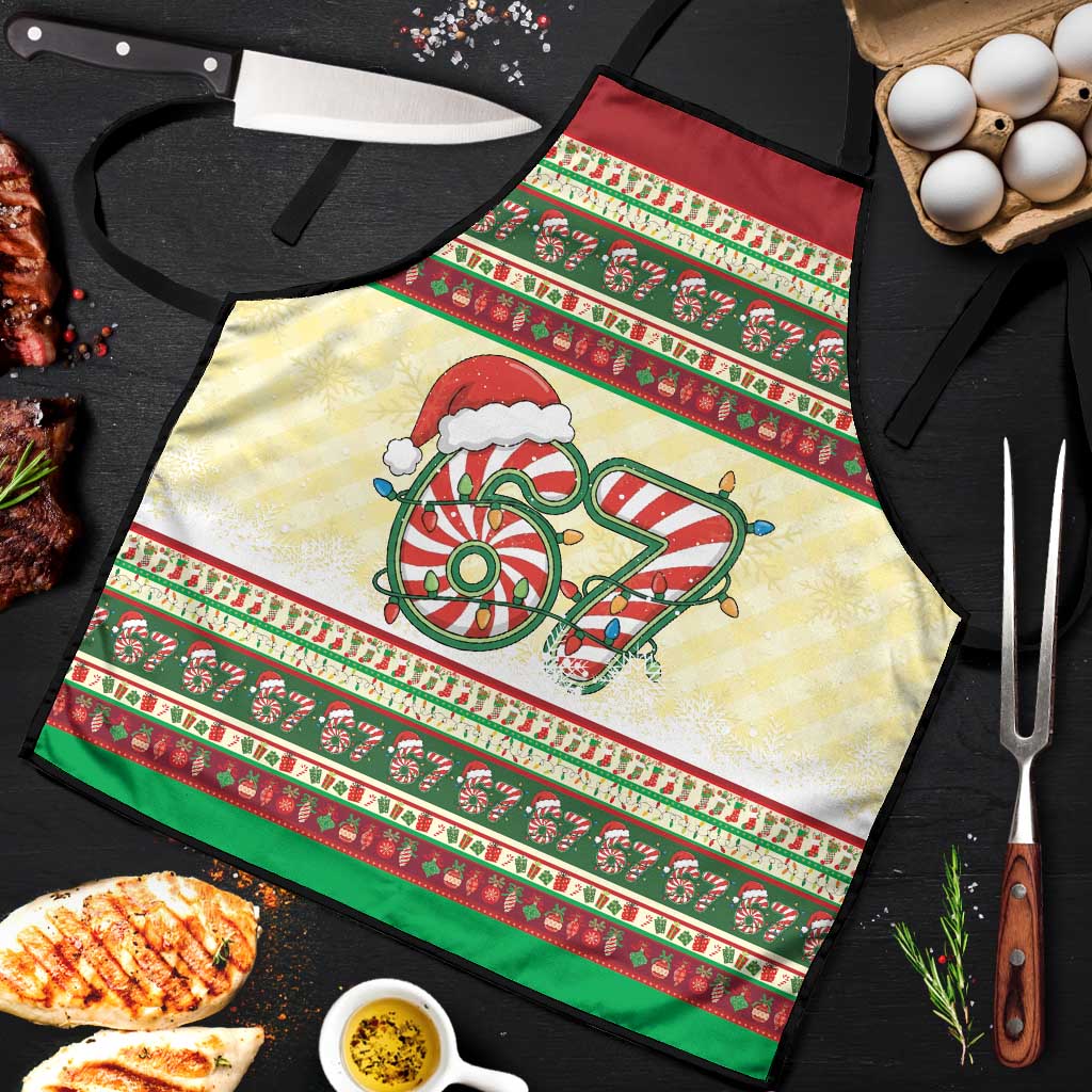 67 Six Seven Funny Meme Christmas Apron Funny Xmas - Wonder Print Shop