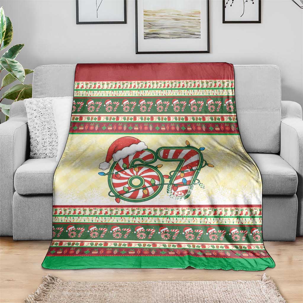 67 Six Seven Funny Meme Christmas Blanket Funny Xmas - Wonder Print Shop