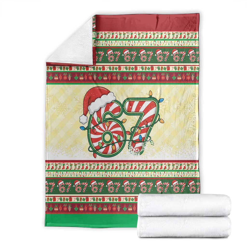 67 Six Seven Funny Meme Christmas Blanket Funny Xmas - Wonder Print Shop