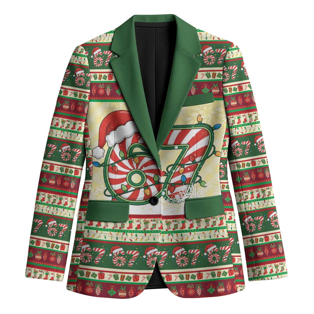 67 Six Seven Funny Meme Christmas Blazer Funny Xmas - Wonder Print Shop