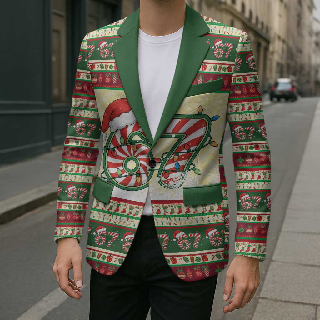 67 Six Seven Funny Meme Christmas Blazer Funny Xmas - Wonder Print Shop