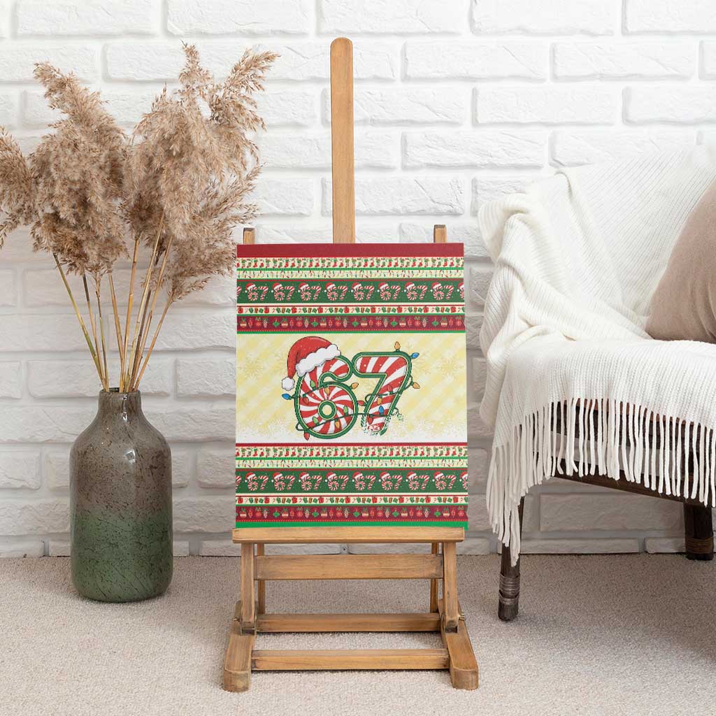 67 Six Seven Funny Meme Christmas Canvas Wall Art Funny Xmas - Wonder Print Shop