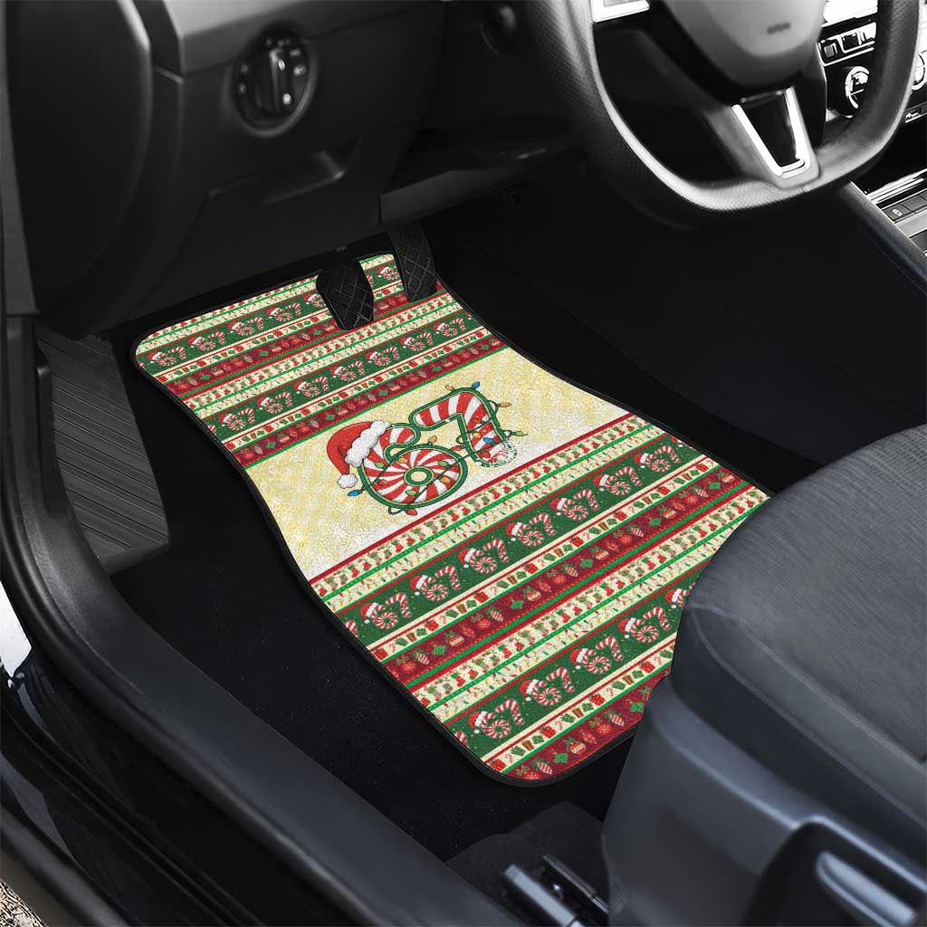 67 Six Seven Funny Meme Christmas Car Mats Funny Xmas - Wonder Print Shop