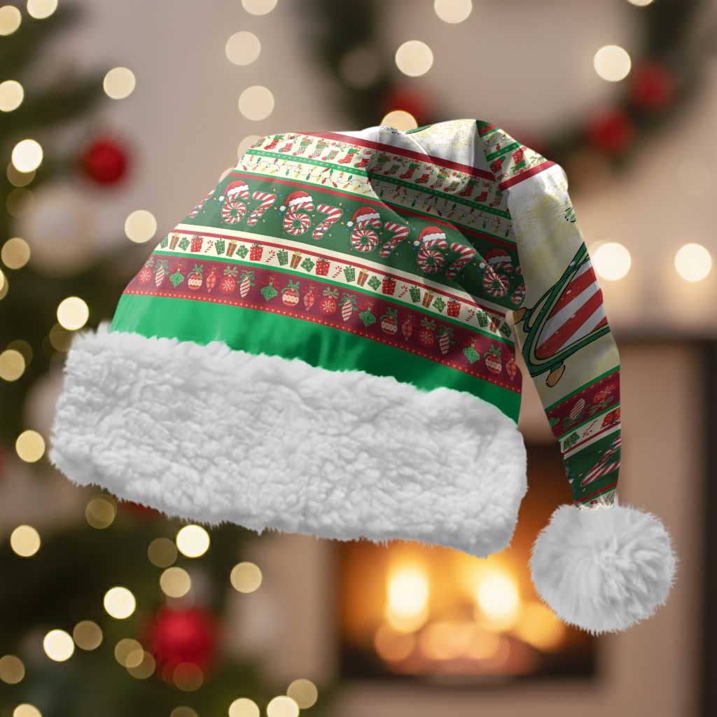 67 Six Seven Funny Meme Christmas Santa Hat Funny Xmas - Wonder Print Shop