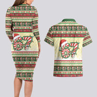 67 Six Seven Funny Meme Christmas Couples Matching Long Sleeve Bodycon Dress and Hawaiian Shirt Funny Xmas - Wonder Print Shop
