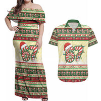 67 Six Seven Funny Meme Christmas Couples Matching Off Shoulder Maxi Dress and Hawaiian Shirt Funny Xmas - Wonder Print Shop