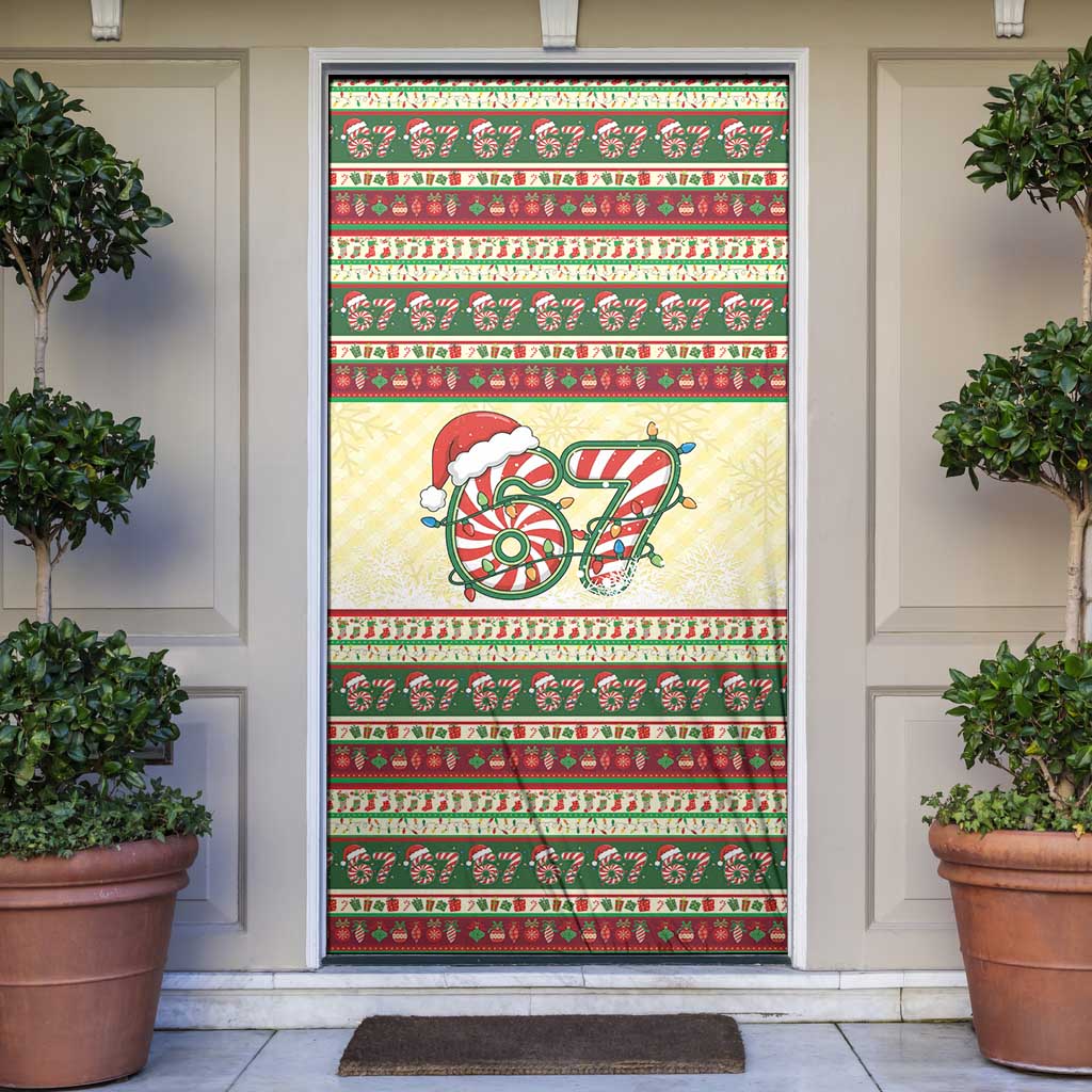67 Six Seven Funny Meme Christmas Door Cover Funny Xmas - Wonder Print Shop