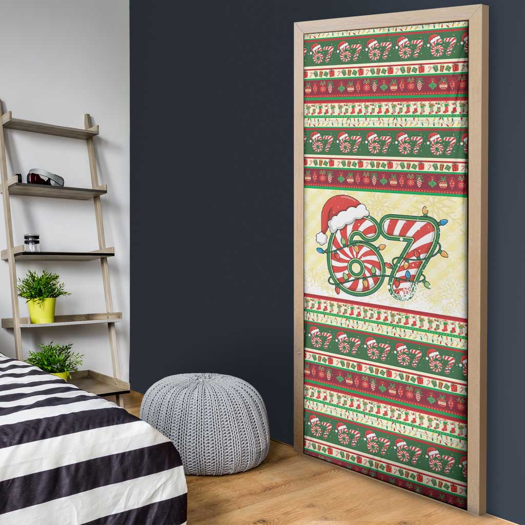 67 Six Seven Funny Meme Christmas Door Cover Funny Xmas - Wonder Print Shop