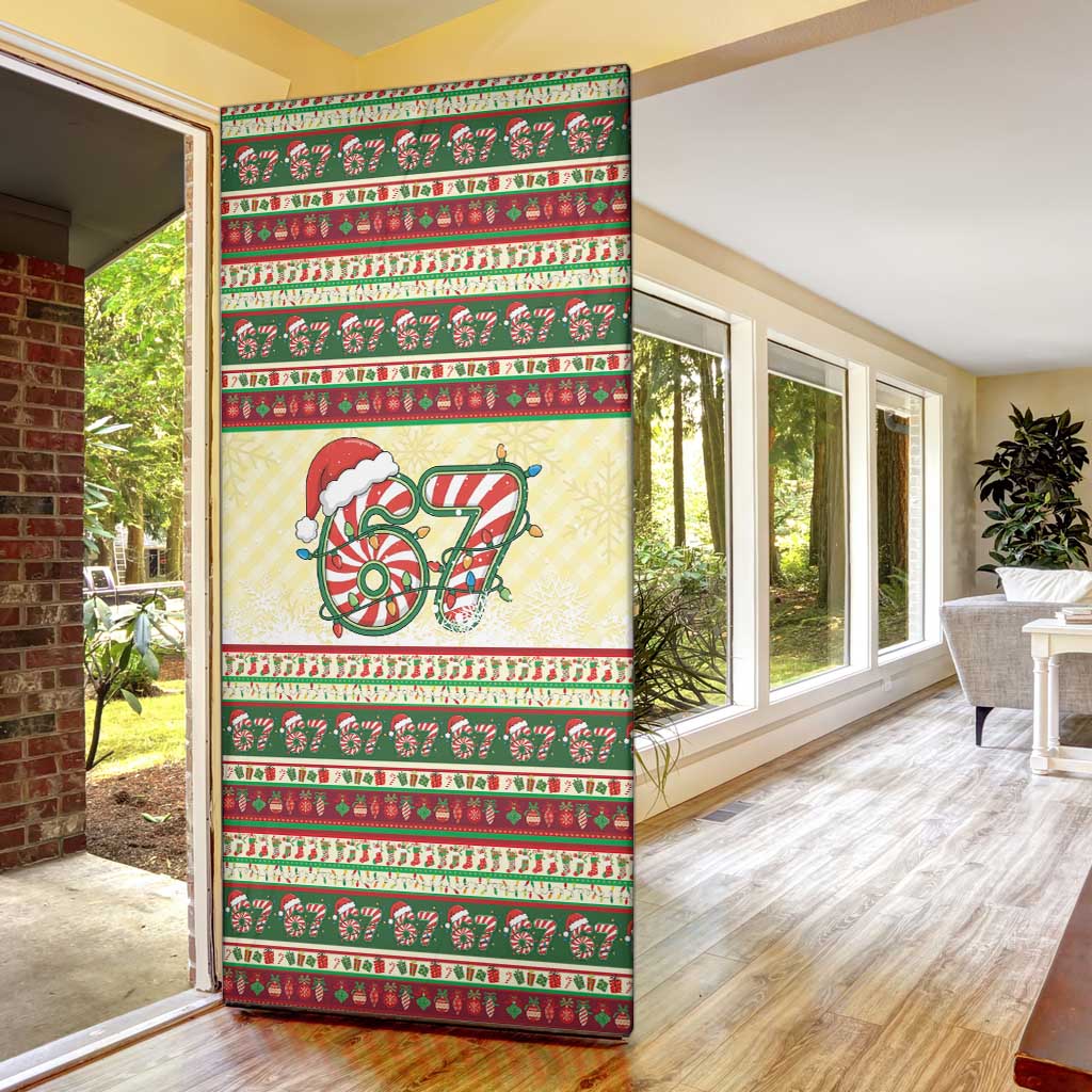 67 Six Seven Funny Meme Christmas Door Cover Funny Xmas - Wonder Print Shop