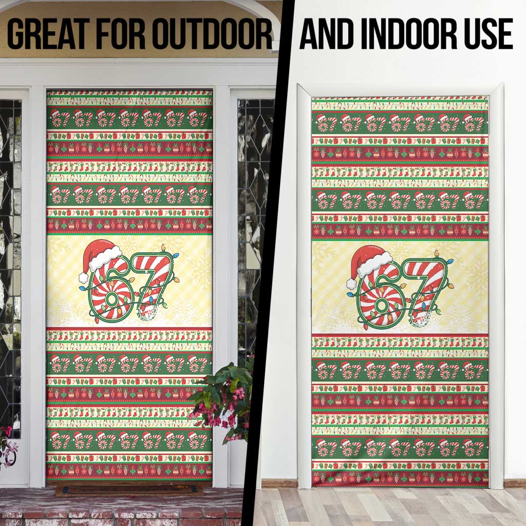 67 Six Seven Funny Meme Christmas Door Cover Funny Xmas - Wonder Print Shop