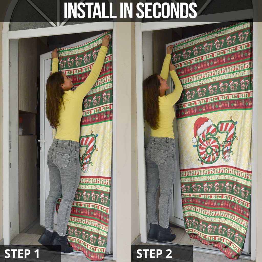 67 Six Seven Funny Meme Christmas Door Cover Funny Xmas - Wonder Print Shop