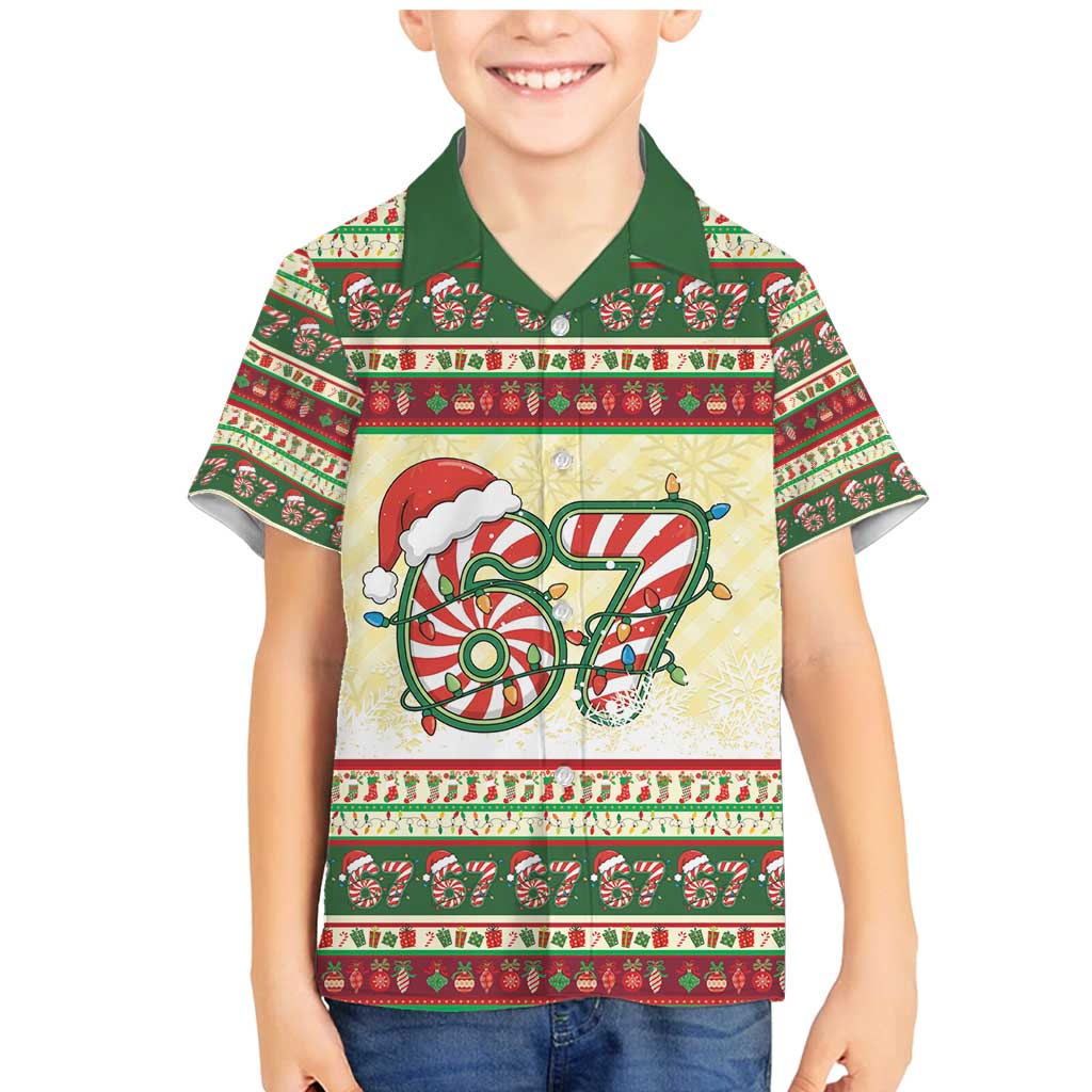 67 Six Seven Funny Meme Christmas Family Matching Mermaid Dress and Hawaiian Shirt Funny Xmas - Wonder Print Shop