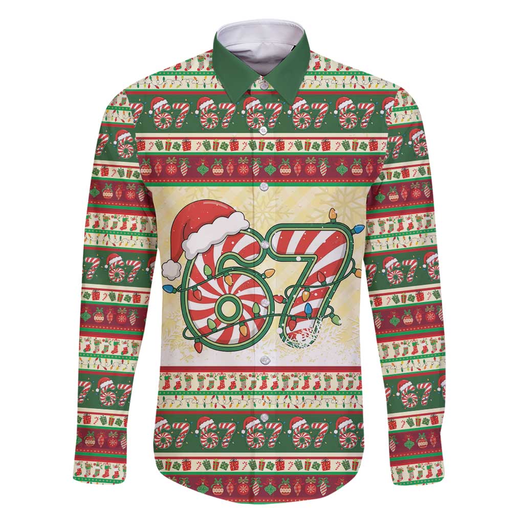 67 Six Seven Funny Meme Christmas Family Matching Puletasi and Hawaiian Shirt Funny Xmas - Wonder Print Shop