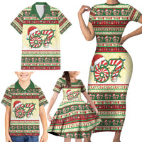 67 Six Seven Funny Meme Christmas Family Matching Short Sleeve Bodycon Dress and Hawaiian Shirt Funny Xmas - Wonder Print Shop
