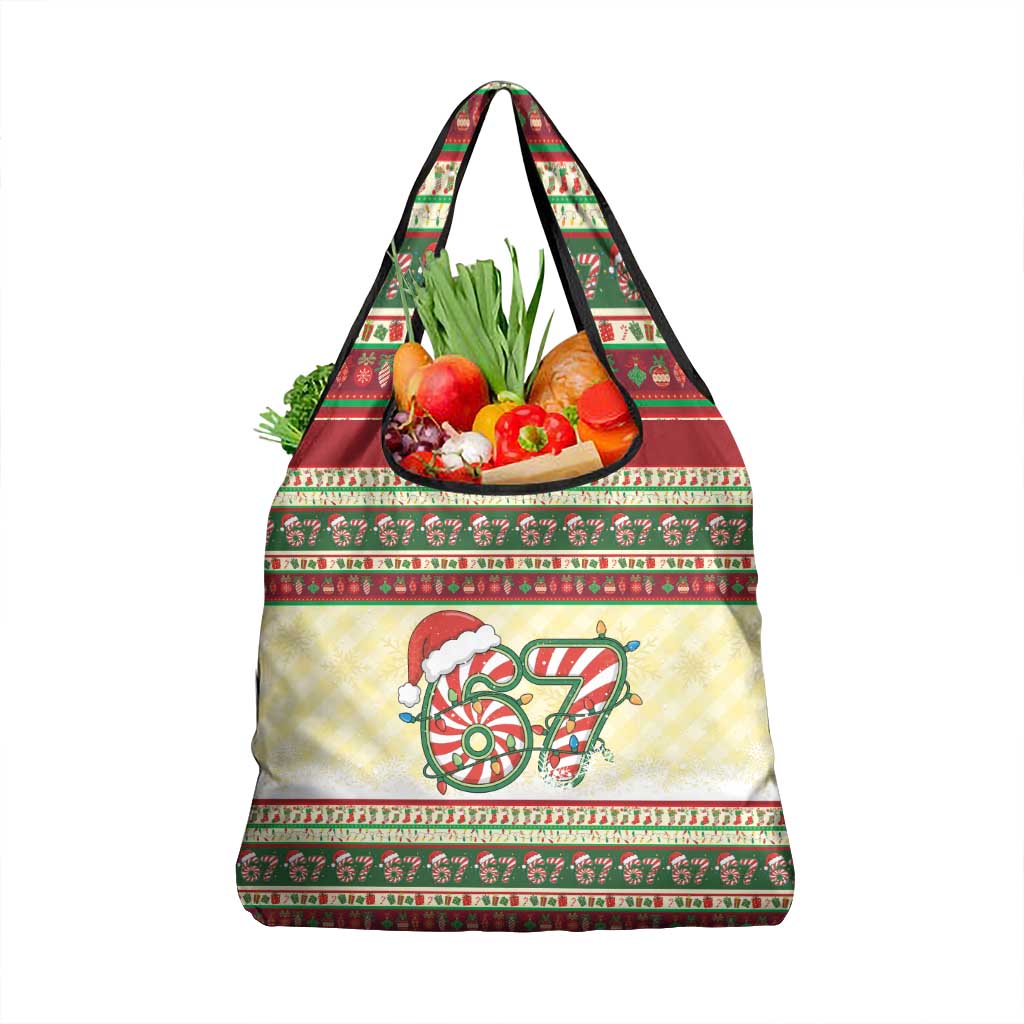 67 Six Seven Funny Meme Christmas Grocery Bag Funny Xmas - Wonder Print Shop
