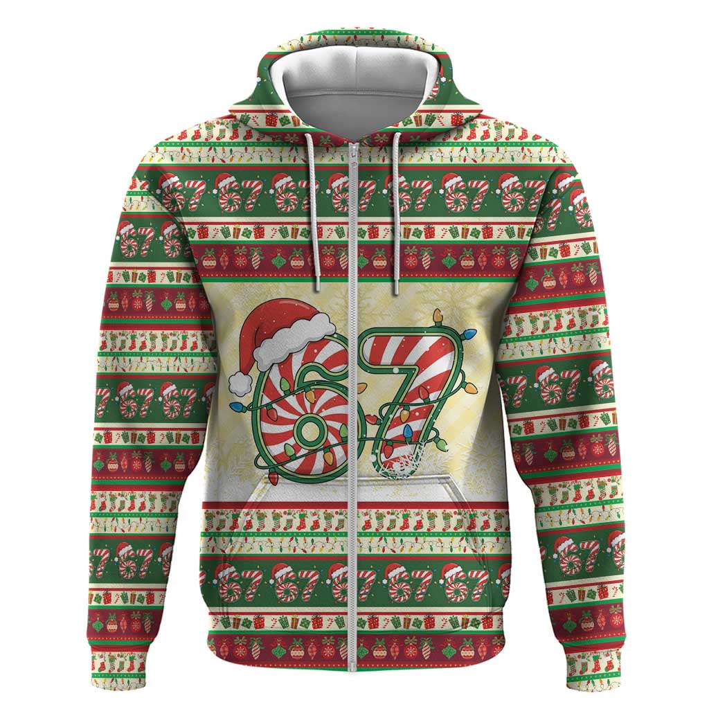 67 Six Seven Funny Meme Christmas Hoodie Funny Xmas - Wonder Print Shop