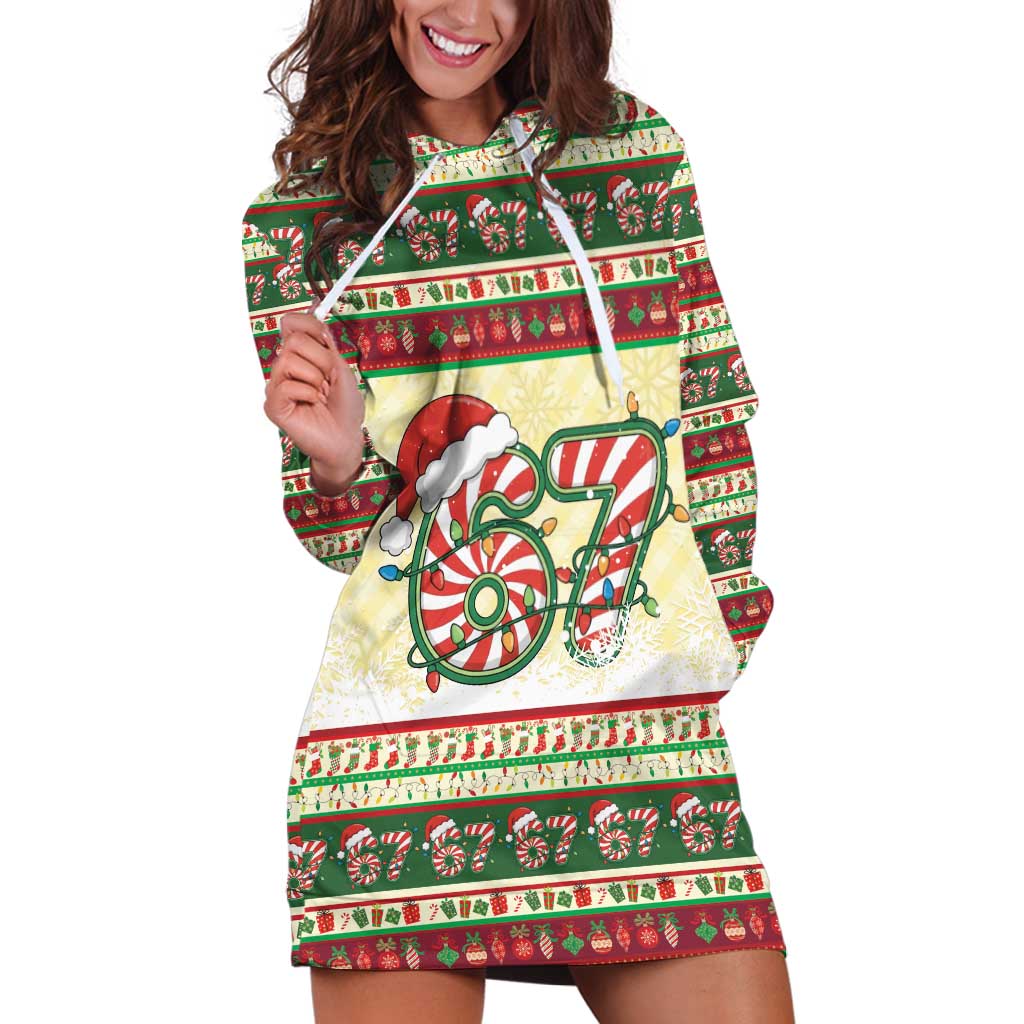 67 Six Seven Funny Meme Christmas Hoodie Dress Funny Xmas - Wonder Print Shop