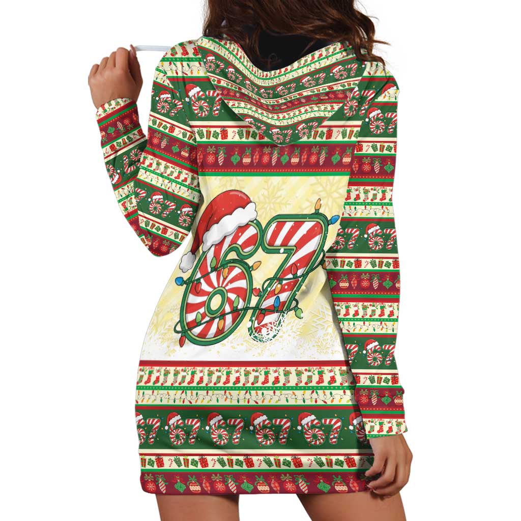 67 Six Seven Funny Meme Christmas Hoodie Dress Funny Xmas - Wonder Print Shop