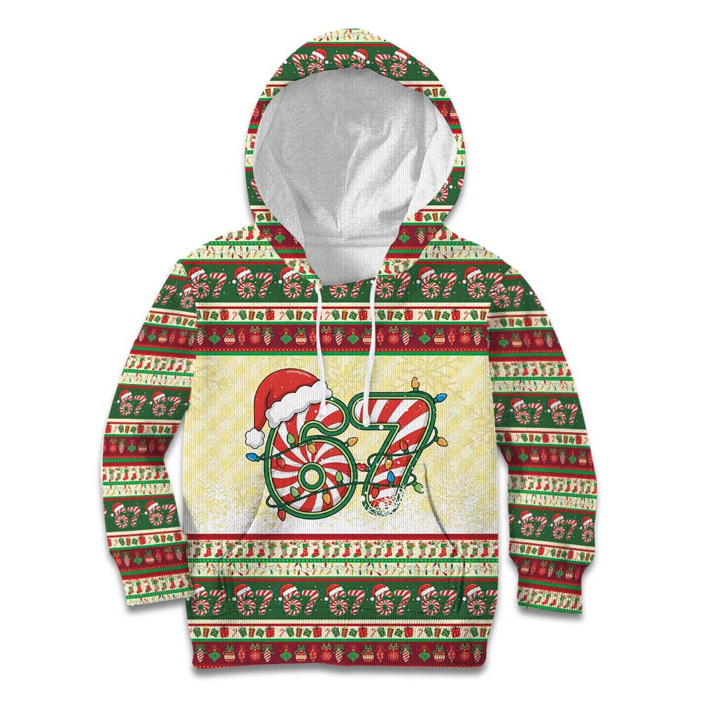 67 Six Seven Funny Meme Christmas Kid Hoodie Funny Xmas - Wonder Print Shop