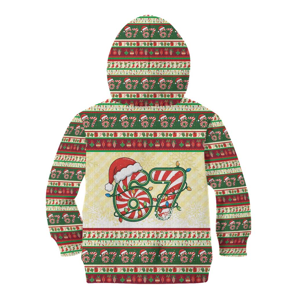 67 Six Seven Funny Meme Christmas Kid Hoodie Funny Xmas - Wonder Print Shop