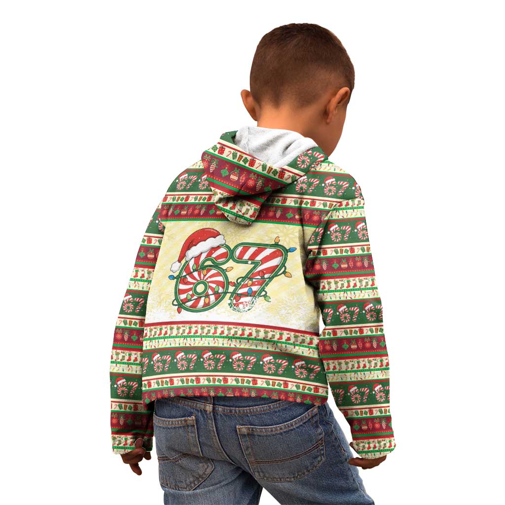 67 Six Seven Funny Meme Christmas Kid Hoodie Funny Xmas - Wonder Print Shop