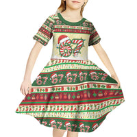 67 Six Seven Funny Meme Christmas Kid Short Sleeve Dress Funny Xmas - Wonder Print Shop