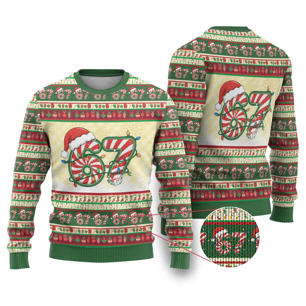 67 Six Seven Funny Meme Christmas Ugly Christmas Sweater Funny Xmas - Wonder Print Shop