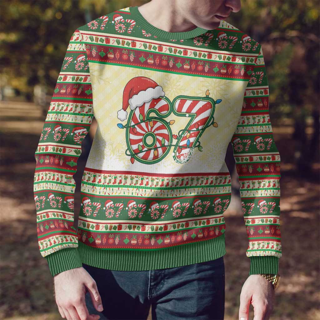 67 Six Seven Funny Meme Christmas Ugly Christmas Sweater Funny Xmas - Wonder Print Shop