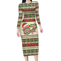67 Six Seven Funny Meme Christmas Long Sleeve Bodycon Dress Funny Xmas - Wonder Print Shop