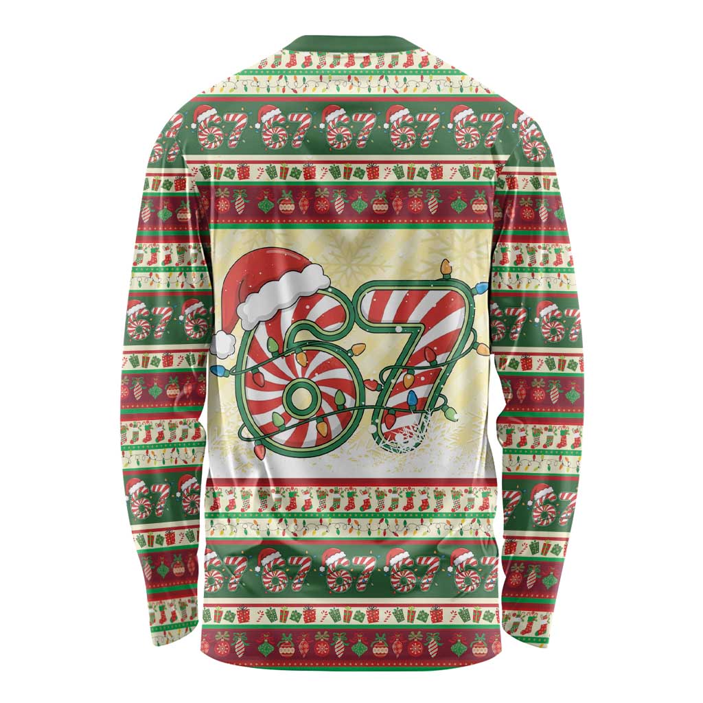 67 Six Seven Funny Meme Christmas Long Sleeve Shirt Funny Xmas - Wonder Print Shop