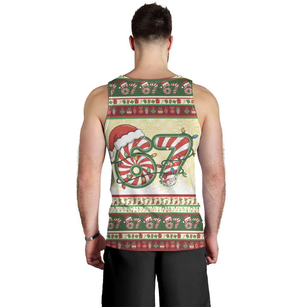 67 Six Seven Funny Meme Christmas Men Tank Top Funny Xmas - Wonder Print Shop