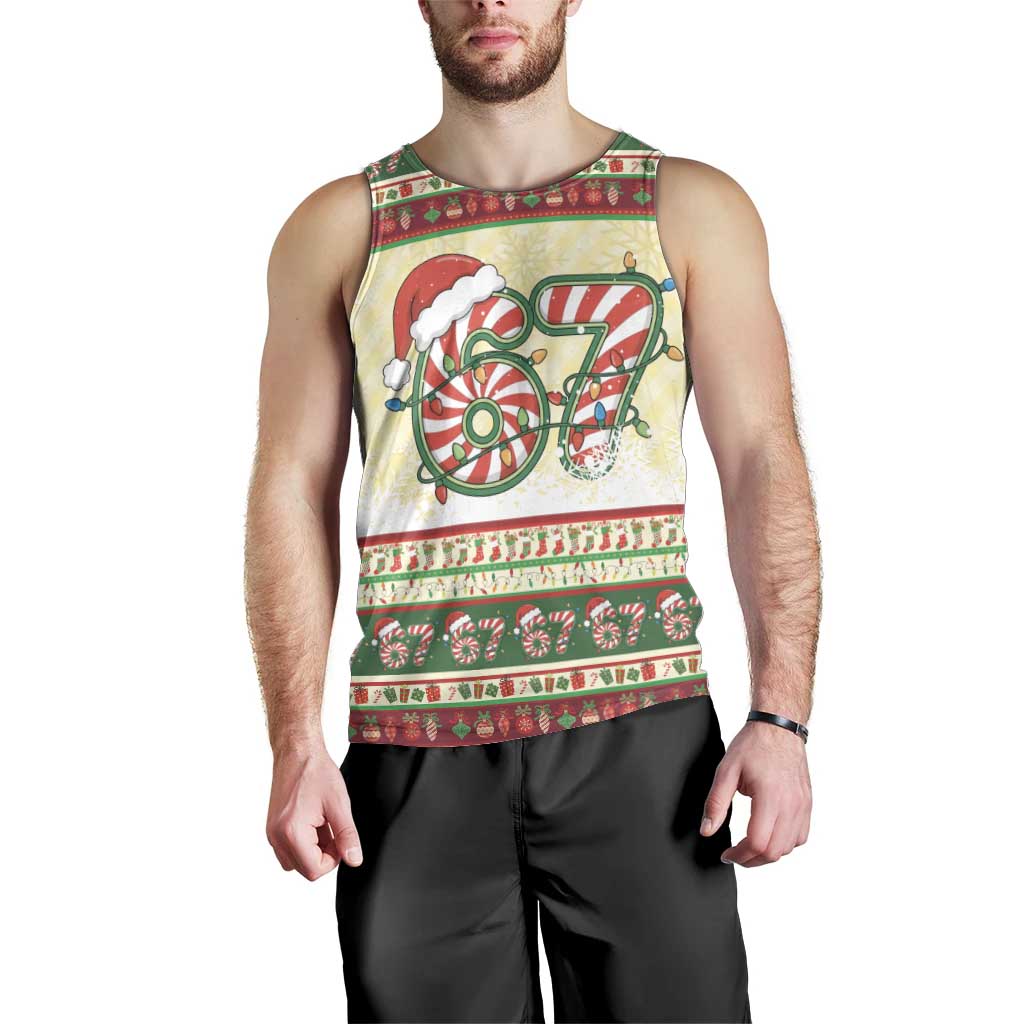 67 Six Seven Funny Meme Christmas Men Tank Top Funny Xmas - Wonder Print Shop