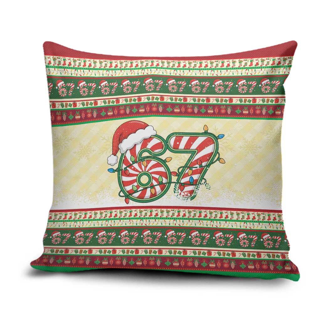 67 Six Seven Funny Meme Christmas Pillow Cover Funny Xmas - Wonder Print Shop