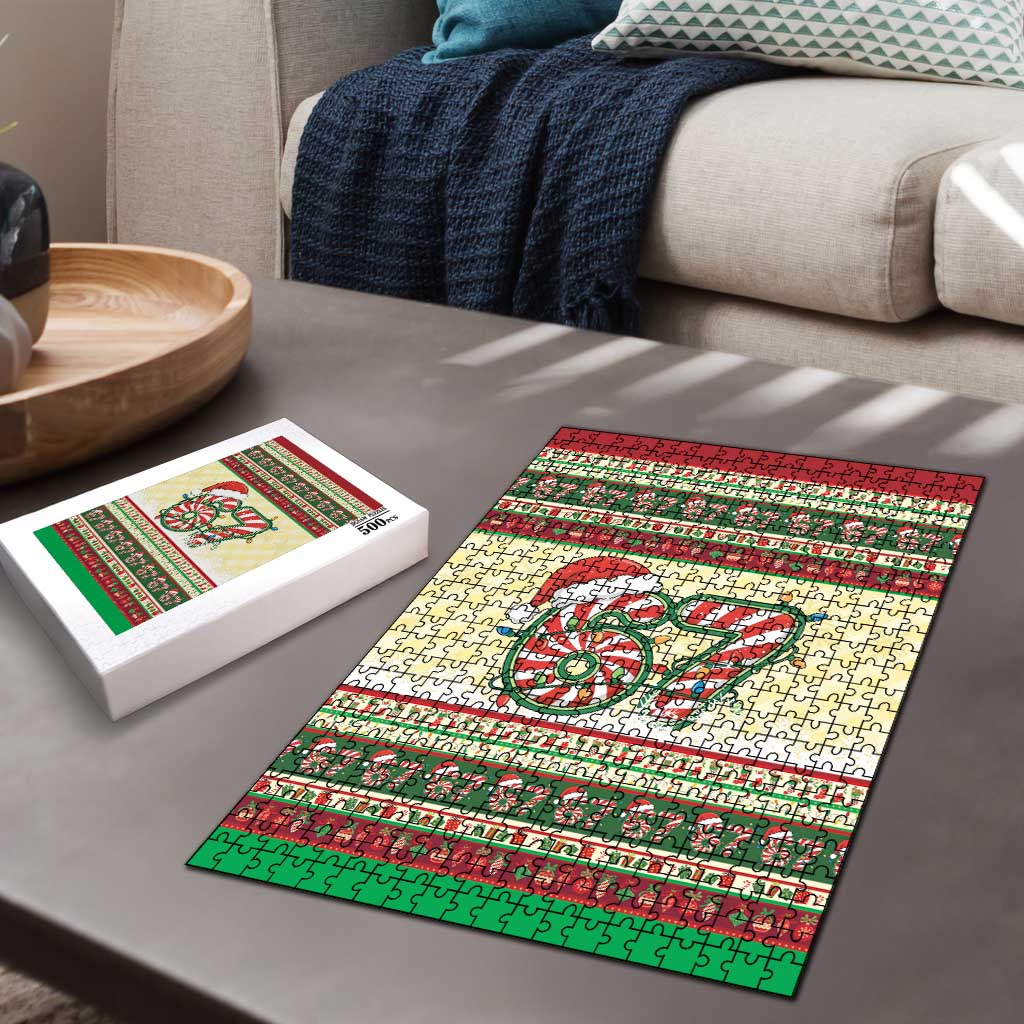 67 Six Seven Funny Meme Christmas Puzzle Funny Xmas - Wonder Print Shop