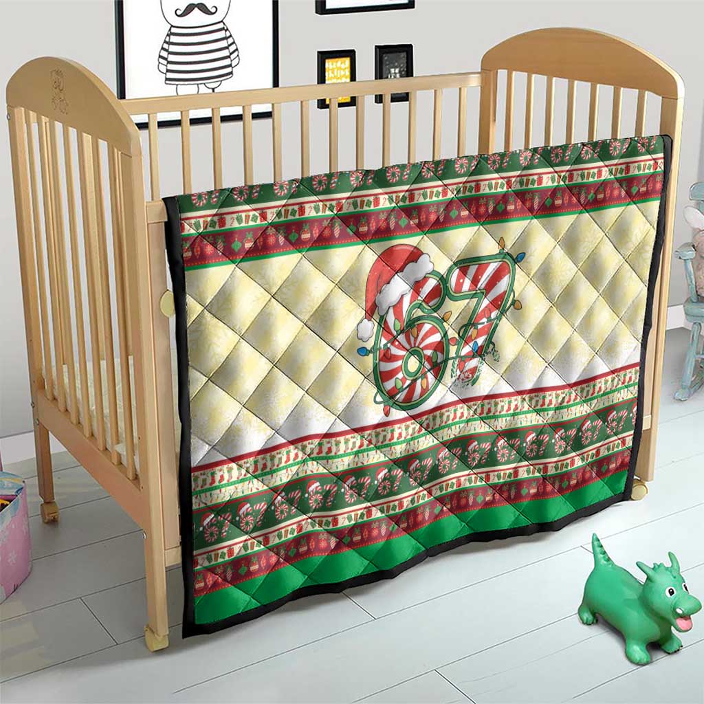 67 Six Seven Funny Meme Christmas Quilt Funny Xmas - Wonder Print Shop