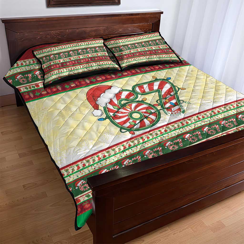 67 Six Seven Funny Meme Christmas Quilt Bed Set Funny Xmas - Wonder Print Shop