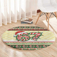 67 Six Seven Funny Meme Christmas Round Carpet Funny Xmas - Wonder Print Shop