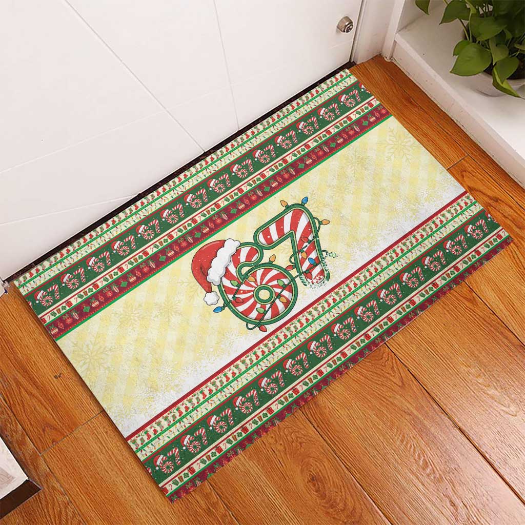 67 Six Seven Funny Meme Christmas Rubber Doormat Funny Xmas - Wonder Print Shop