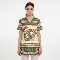67 Six Seven Funny Meme Christmas Scrub Top Funny Xmas - Wonder Print Shop