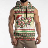67 Six Seven Funny Meme Christmas Sleeveless Hoodie Funny Xmas - Wonder Print Shop